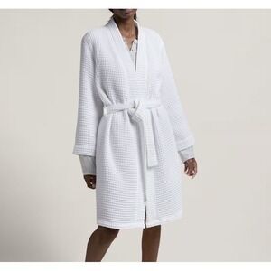 Parachute Waffle Robe 100% Turkish Cotton White Hotel Style Bathrobe Size Medium
